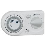 Cronotermostato mod.TEMPORA a batteria, giornaliero, due livelli di temp. + funz. antigelo