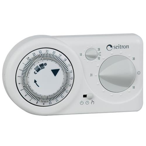 Cronotermostato mod.TEMPORA a batteria, giornaliero, due livelli di temp. + funz. antigelo