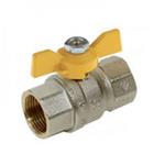 Valvola a sfera Gas diritta mod.335 F/F da 1/2" chiusura a farfalla, DN15, perno antiscoppio ISO 7/1