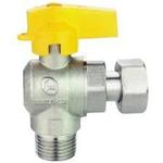 Valvola a sfera Gas a squadra 90° M/F con girello da sotto caldaia da 1/2" chiusura a farfalla 