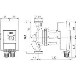 Pompa ad alta efficienza Wilo Yonos MAXO 25/0,5-7 PN10 (interasse 180 - attacchi 1"1/2 pot. motore 120w)