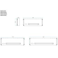 Fan Coils Daikin mod HP Convector a Parete 2 tubi  Resa Risc. 2,4 Kw attacchi a SX (Comando a filo da acquistare a parte)