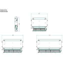 Fan Coils Daikin mod HP Convector a Pavimento incasso 2 tubi  Resa Risc. 3,02 Kw attacchi a SX (Comando da acquistare a parte)