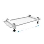 Supporti a pavimento con antivibrante e bacinella piccola (1.250 x 390 mm)