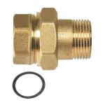 Bocchettone Diritto Femmina/Maschio 1/2" F x 1/2" M tenuta o-ring conica