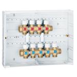 Collettori di distribuzione idrosanitaria preassemblati in cassetta n. deriv. fredda 4 - deriv. calda 3 