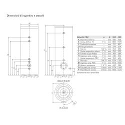 CD2 300 HHP - bollitore da 300 Lt. a doppio serpentino per la produzione di ACS con pompa di calore e sistema solare