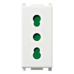 Presa Bipasso 2P+T 16A P17/11 BIANCO Vimar serie Plana