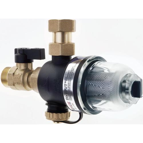 Defangatore magnetico sottocaldaia Mini DirtOUT Compact con bicchiere trasparente 3/4" 