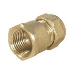 Raccordo Dritto Femmina a stringere  10mm x 1/2" (tenuta OGIVA)