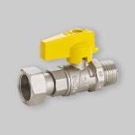 Valvola a sfera Gas M/F con girello da sotto caldaia da 1/2" chiusura a farfalla 