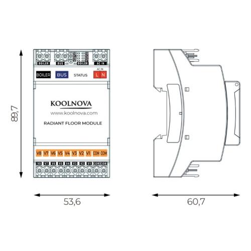 Modulo pavimento radiante