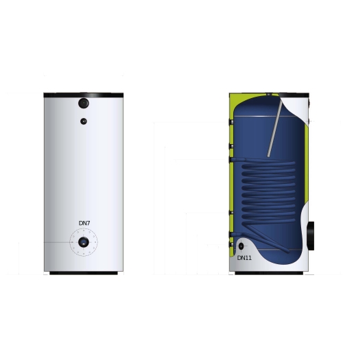 Bollitore BSV vetrificato - da 200 Lt. mono serpentino per la produzione di ACS con pompa di calore 