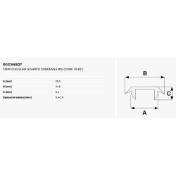 Tappo di chiusura ø26 per i fori scarico condensa delle unità esterne 