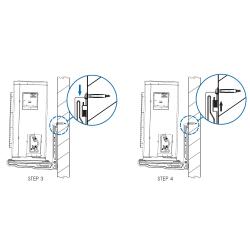 Staffa a parete per climatizzatore da sotto finestra  "DONATELLO SD" Misure P 500 x H 400 x L 800 mm (Portata 110 Kg) con barra dentellata e bracci premontati