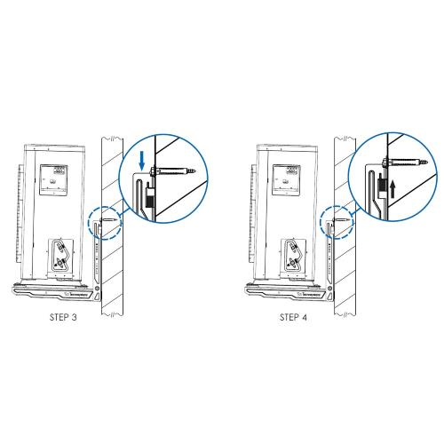 Staffa a parete per climatizzatore da sotto finestra  "DONATELLO SD" Misure P 500 x H 400 x L 800 mm (Portata 110 Kg) con barra dentellata e bracci premontati
