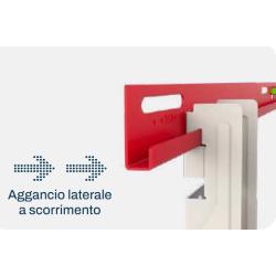 Staffa a parete per climatizzatore da sotto finestra  "DONATELLO SD" Misure P 500 x H 400 x L 800 mm (Portata 110 Kg) con barra dentellata e bracci premontati