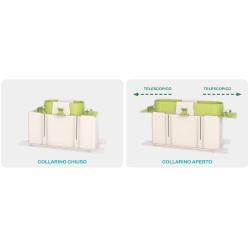 Plenum in Poliestere 500x150 bianca anticondensa PS attacco posteriore Ø 150 - 165 - 180 -200