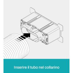 Plenum in Poliestere 500x150 bianca anticondensa PS attacco posteriore Ø 150 - 165 - 180 -200