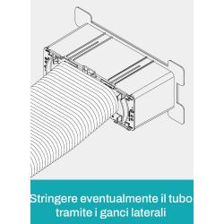 Plenum in Poliestere 500x150 bianca anticondensa PS attacco posteriore Ø 150 - 165 - 180 -200
