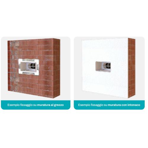 Plenum in Poliestere 500x150 bianca anticondensa PS attacco posteriore Ø 150 - 165 - 180 -200