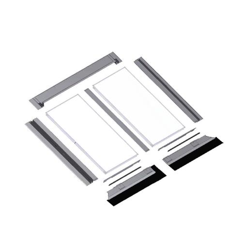 Kit di base per 2 collettori montaggio ad incasso verticale su tetto in coppi per SOLATRON CF