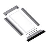 Kit di base per 1 collettori montaggio ad incasso verticale su tetto in coppi per SOLATRON CF