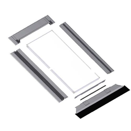 Kit di base per 1 collettori montaggio ad incasso verticale su tetto in coppi per SOLATRON CF