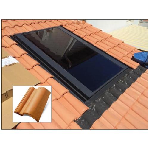 Kit di base per 2 collettori montaggio ad incasso verticale su tetto in coppi per SOLATRON CF