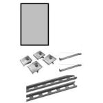 Kit di base per 1 collettori montaggio verticale su tetto inclinato per SOLATRON CF senza ganci per tetti (ordinare separatamente per tetti in coppi o in ardesia)
