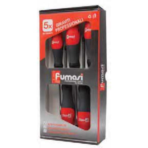 Serie Cacciaviti Professionali a taglio e croce 5pz 3 Taglio 2 Croce