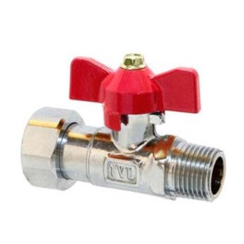 Valvola a sfera F/M da 3/4 completa di leva a farfalla con girello