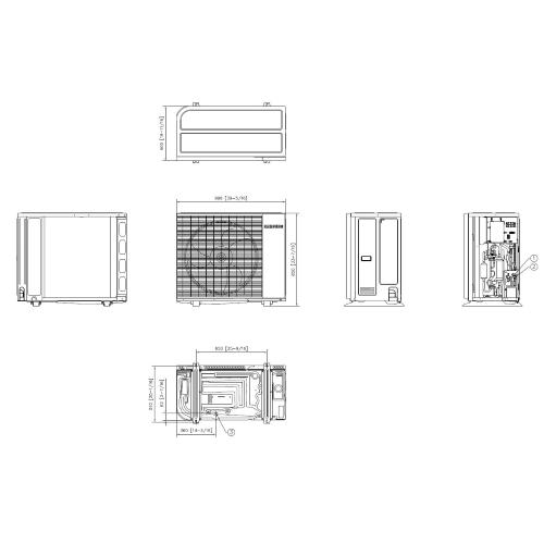 Unità esterne EHS Split - R32 Potenza termica 12.0 kw Trifase 400V
