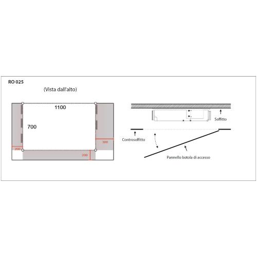 Deumidificatore a soffitto per sistemi canalizzati 260 mc/h - 26 L/giorno - gar R-513A