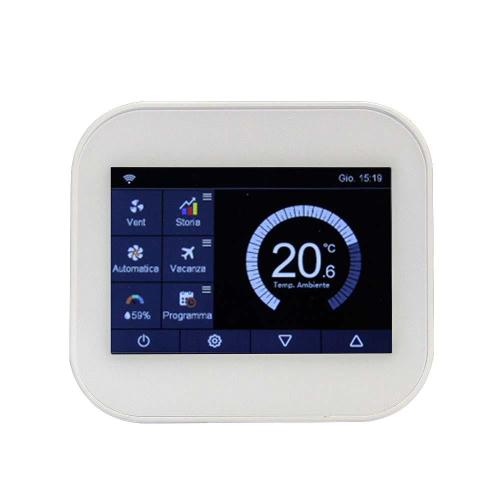 Airmust 3V A1 - Comando cronotermostato Wi-Fi touch screen per installazione a parete