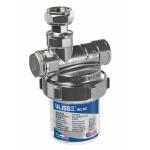 Dosatore di polifosfati e silicati in cristalli completo di kit di connessione e cartuccia, per circuito di acqua fredda sanitaria. Attacco 1/2 Femmina