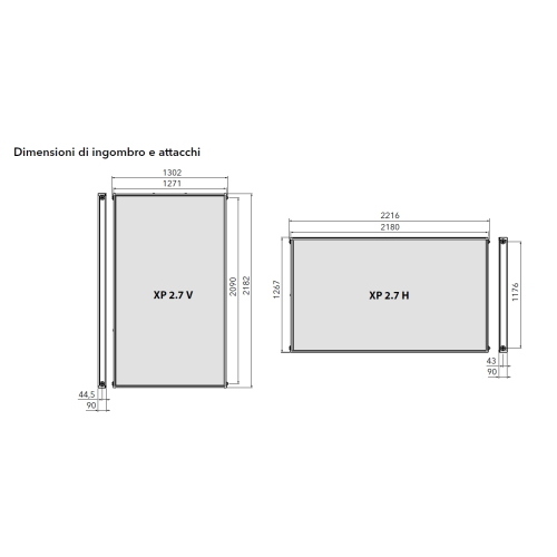 Pannello Solare Verticale a circolazione forzata Solatron XP 2.7 dim. 130 x 218 x 9 cm
