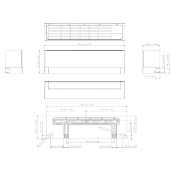Unità interna WindFree Première pot. 6.5 Kw Inverter 24.000 btu Essential White