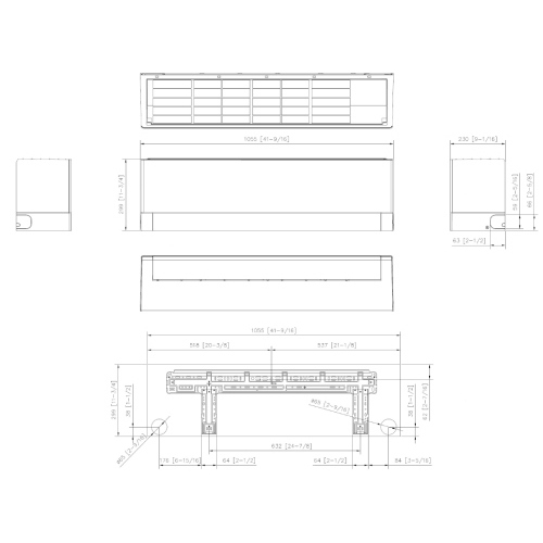 Unità interna WindFree Première pot. 6.5 Kw Inverter 24.000 btu Essential White