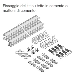 Sistema di montaggio su tetto piano senza telaio per pannello solare sottovuoto Weiser Power 2000